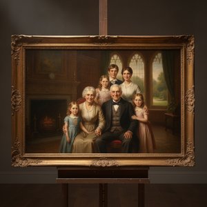 Portrait Perfection: Preserving Your Family's Eternal Legacy Through Hand-Painted Masterpiece Realism