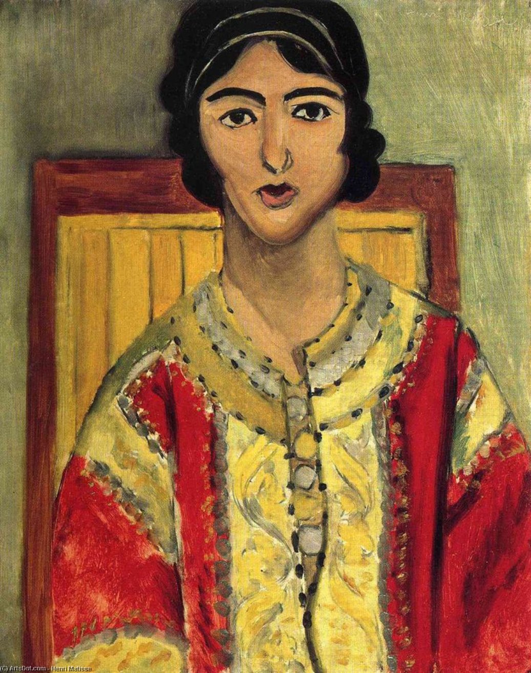 Lorette Con Un Abito Rosso — Henri Matisse