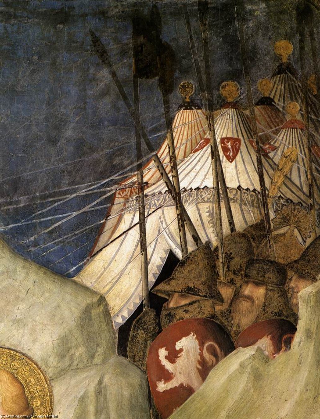 San Martino Rinuncia Alle Sue Armi (dettaglio) — Simone Martini