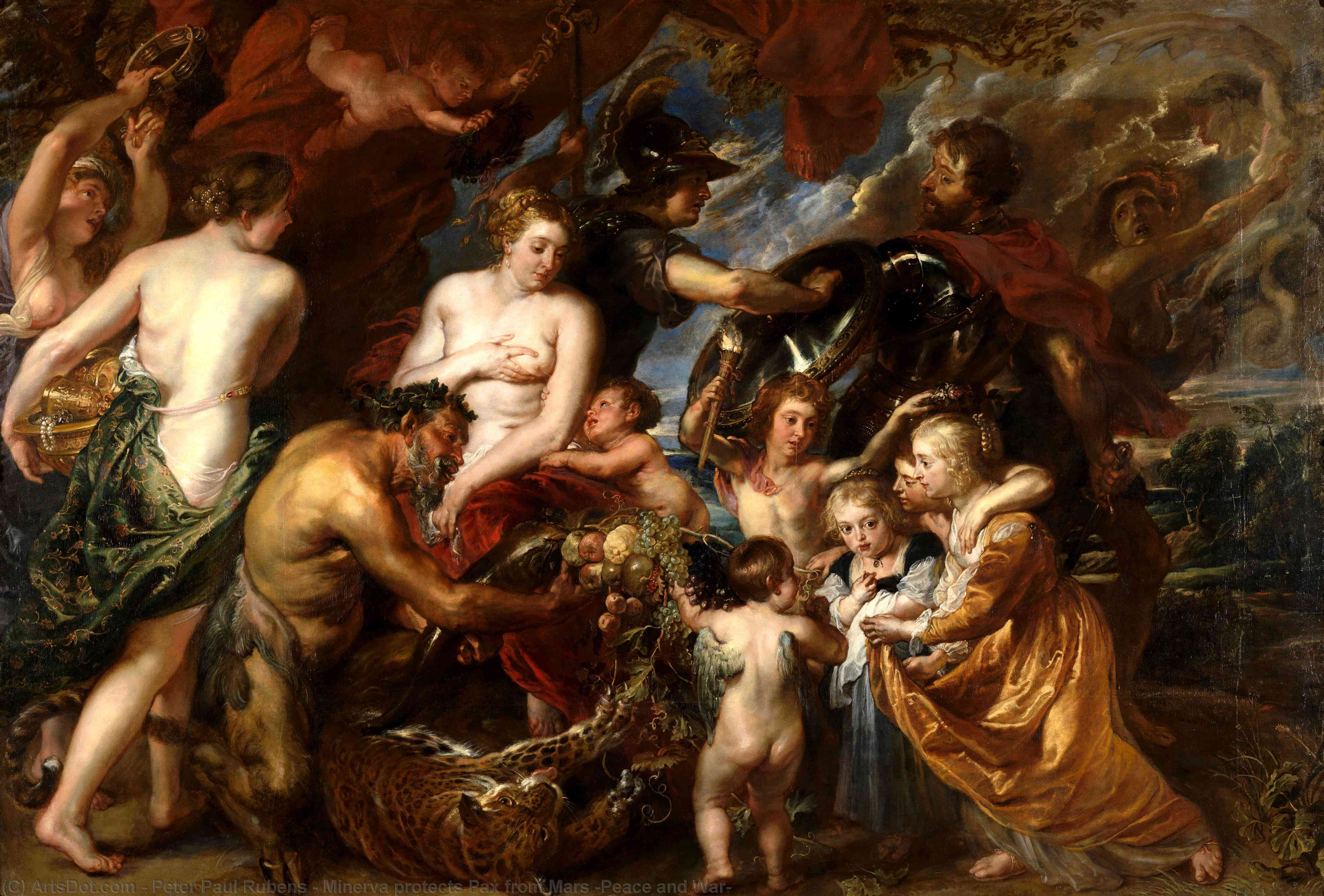 Minerva Protege A La Paz De Marte (la Paz Y La Guerra) — Pedro Pablo Rubens