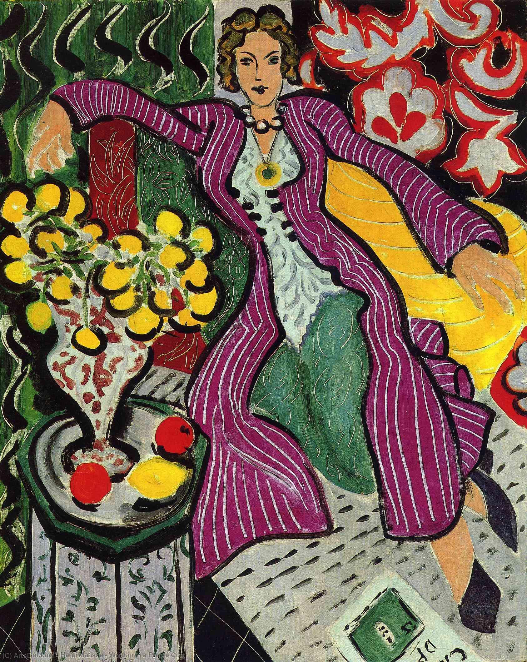 Mujer Con Abrigo Púrpura — Henri Matisse