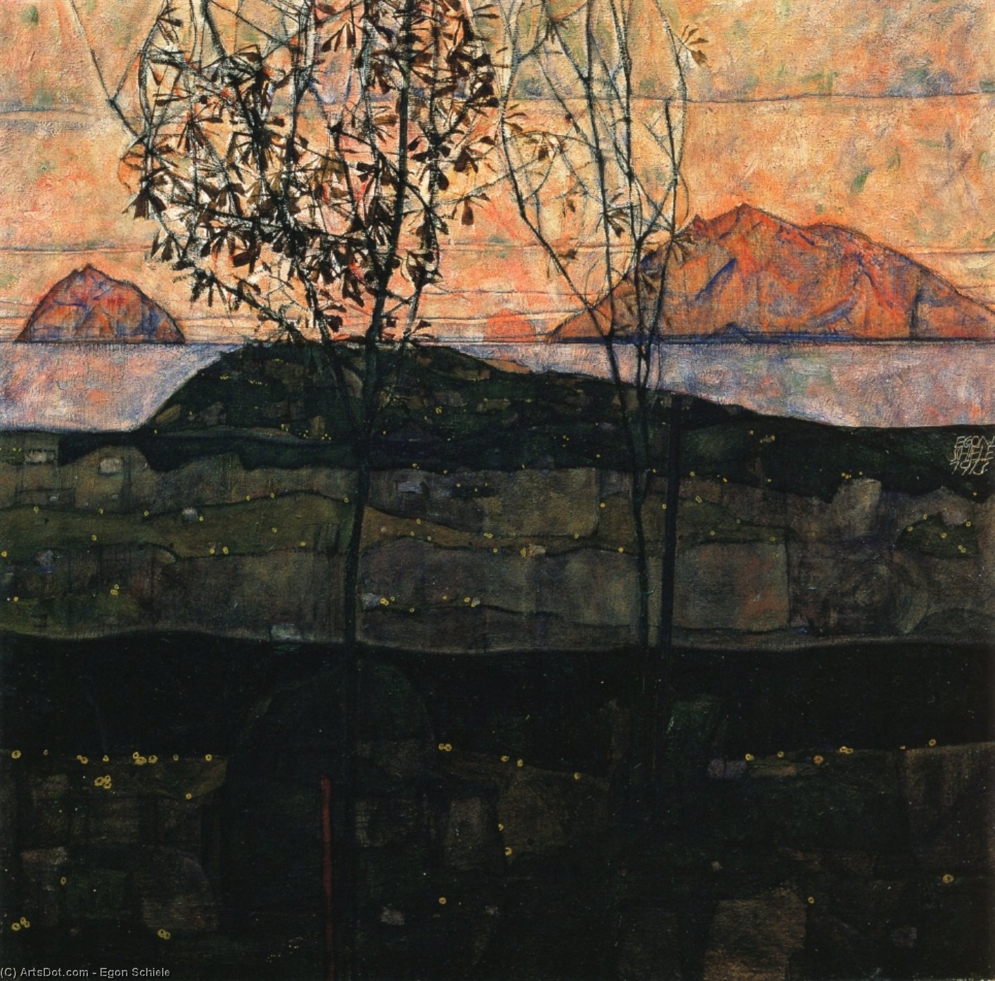 Auringonlasku — Egon Schiele