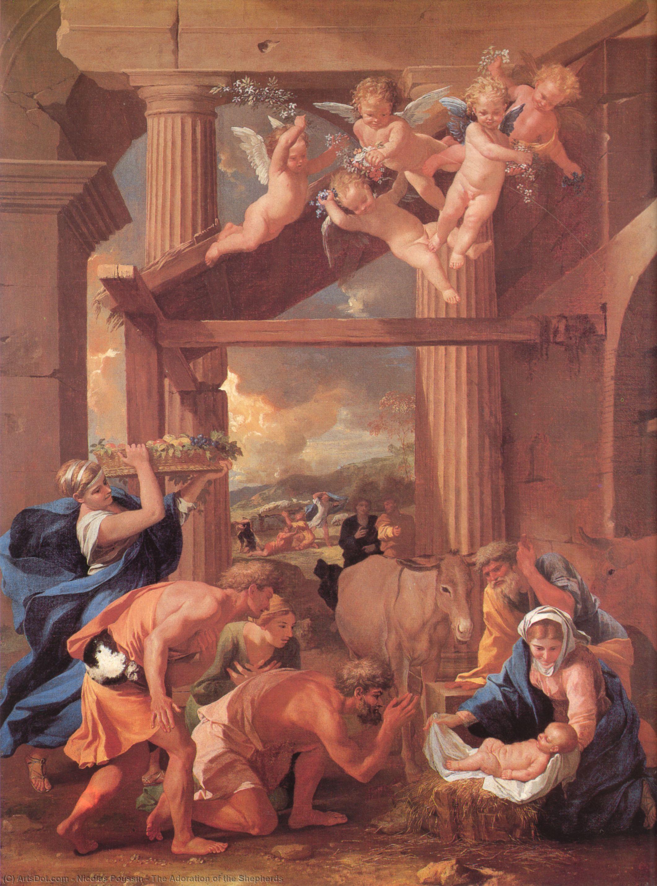 Hyrdernes Tilbedelse — Nicolas Poussin