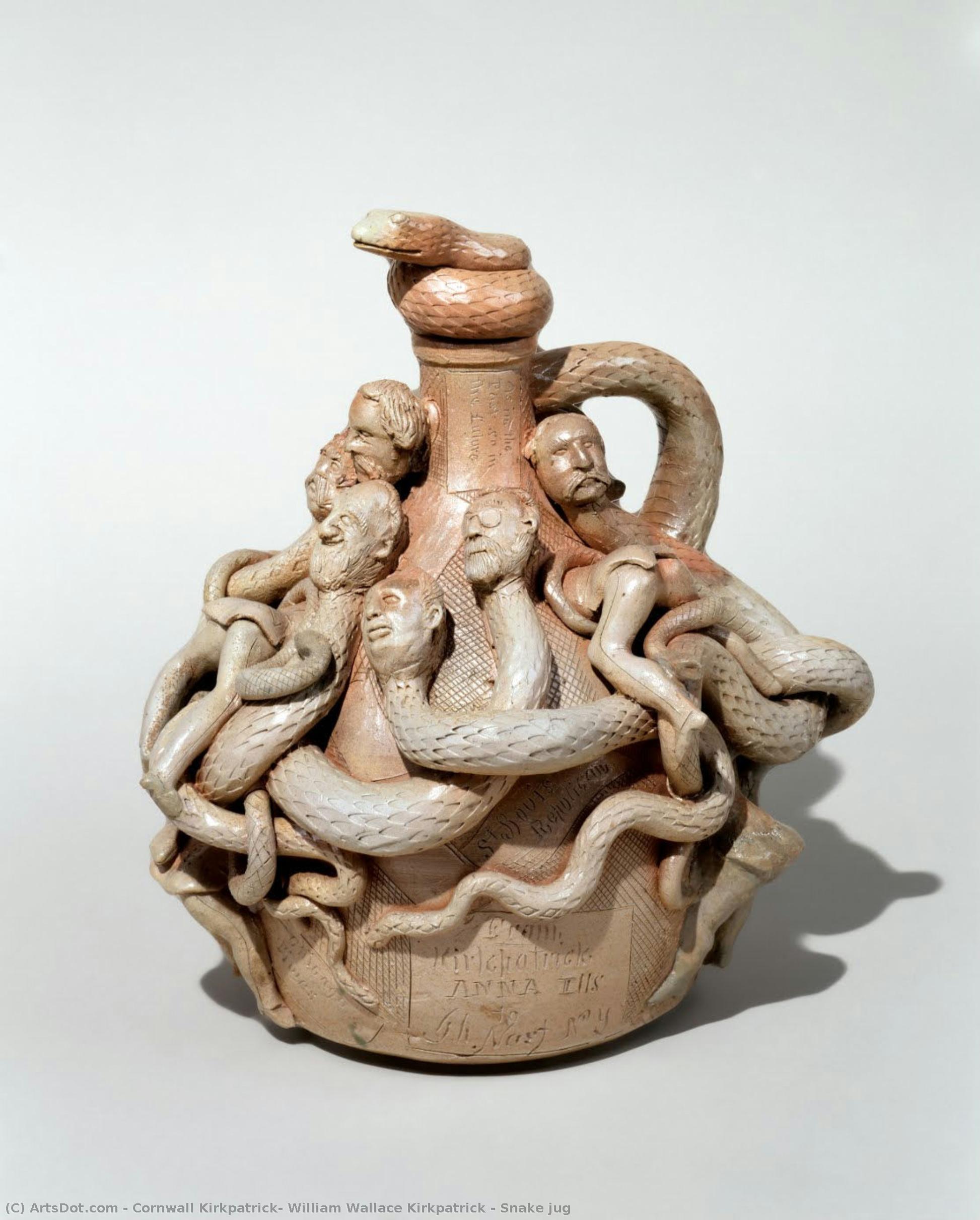 Snake Jug — Cornwall Kirkpatrick, William Wallace Kirkpatrick
