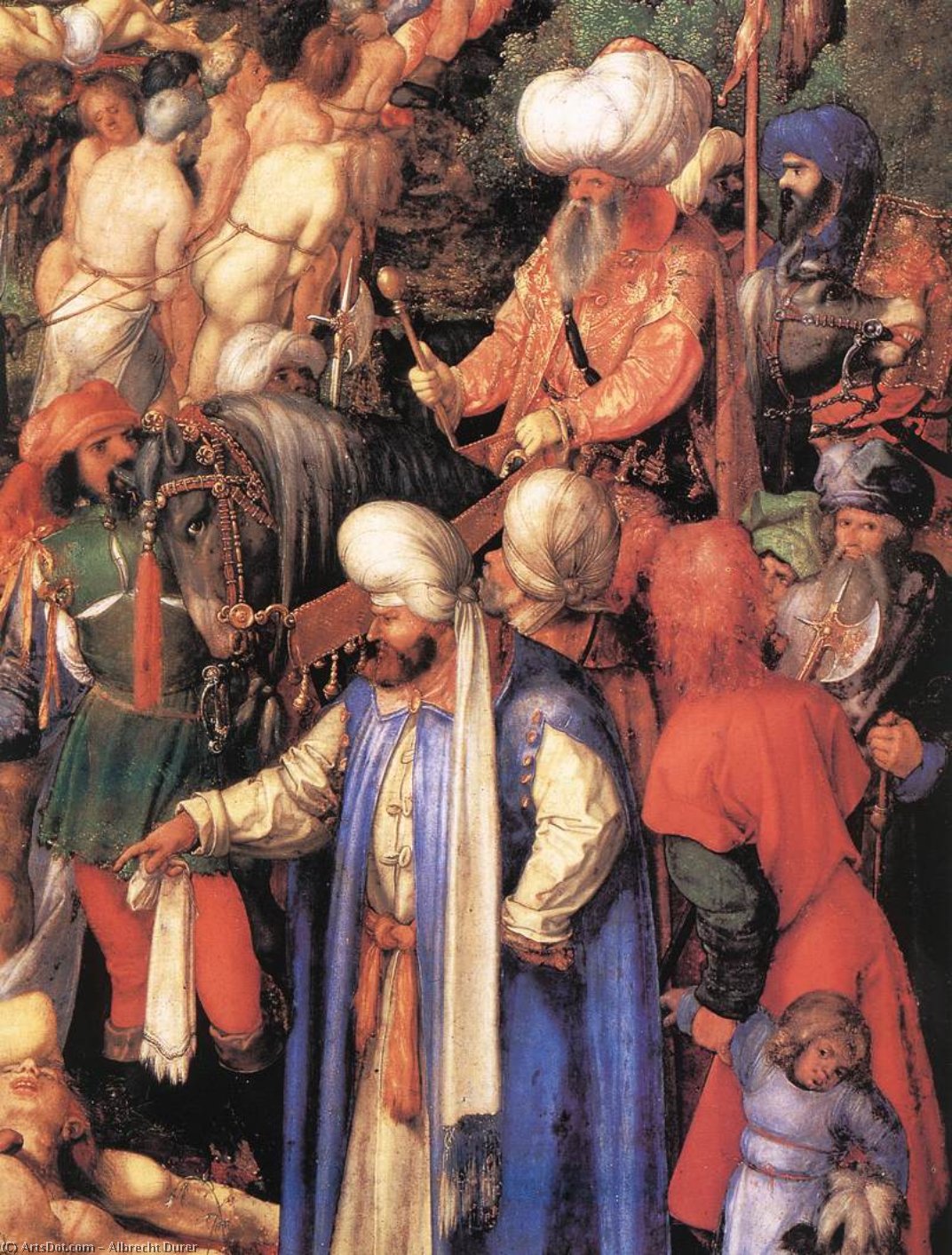 De Ti Tusind Martyrs Død (detalje) — Albrecht Dürer