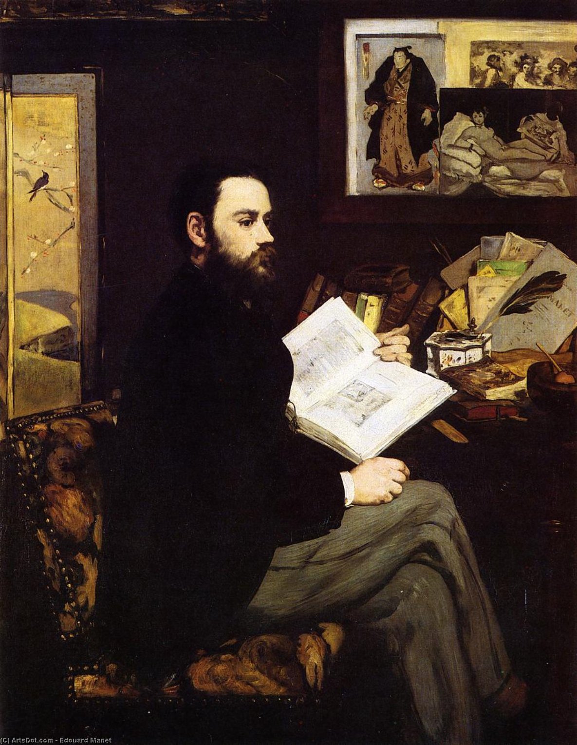 Título Traducido: Retrato De Émile Zola — Édouard Manet