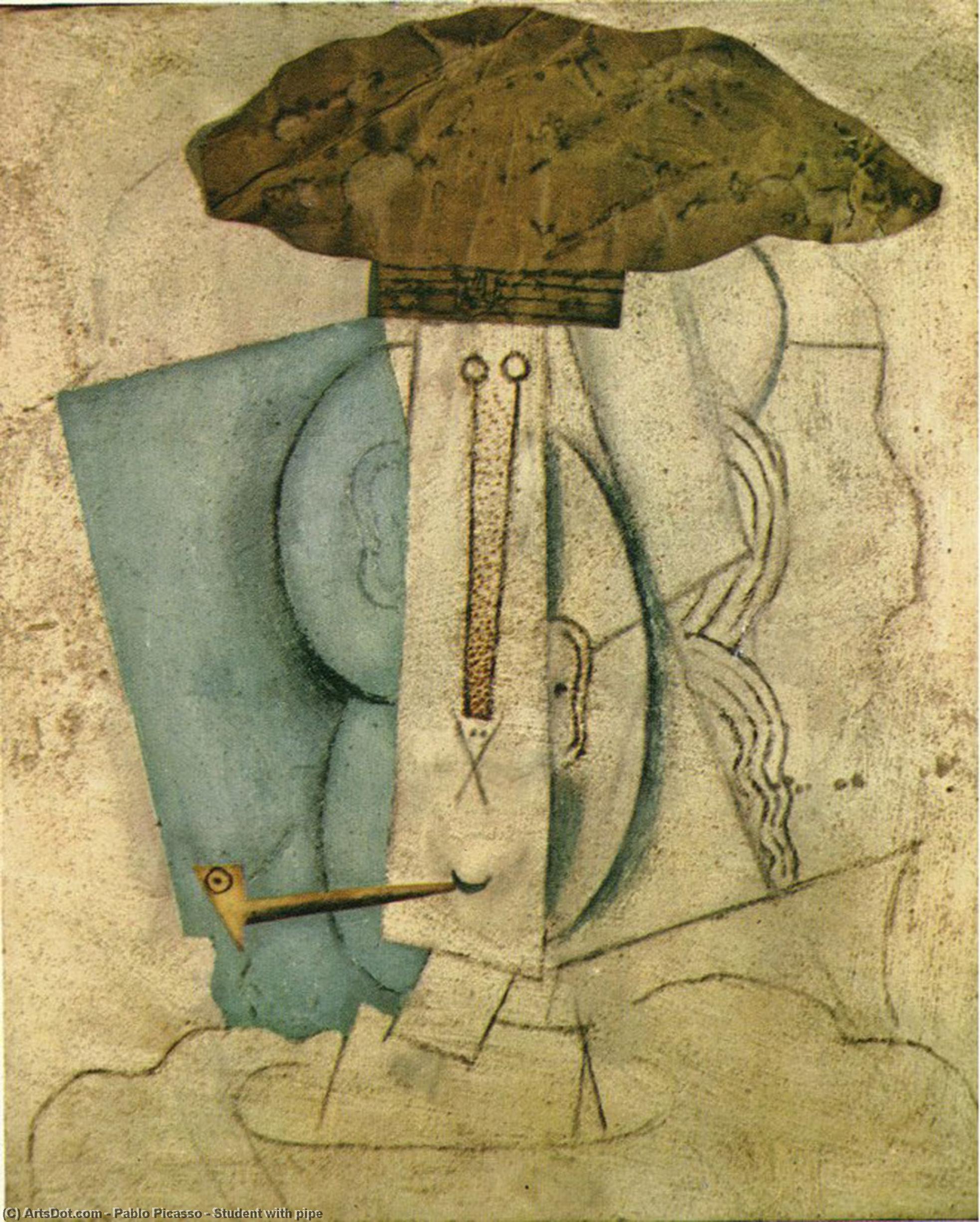 Student Mit Pfeife — Pablo Picasso
