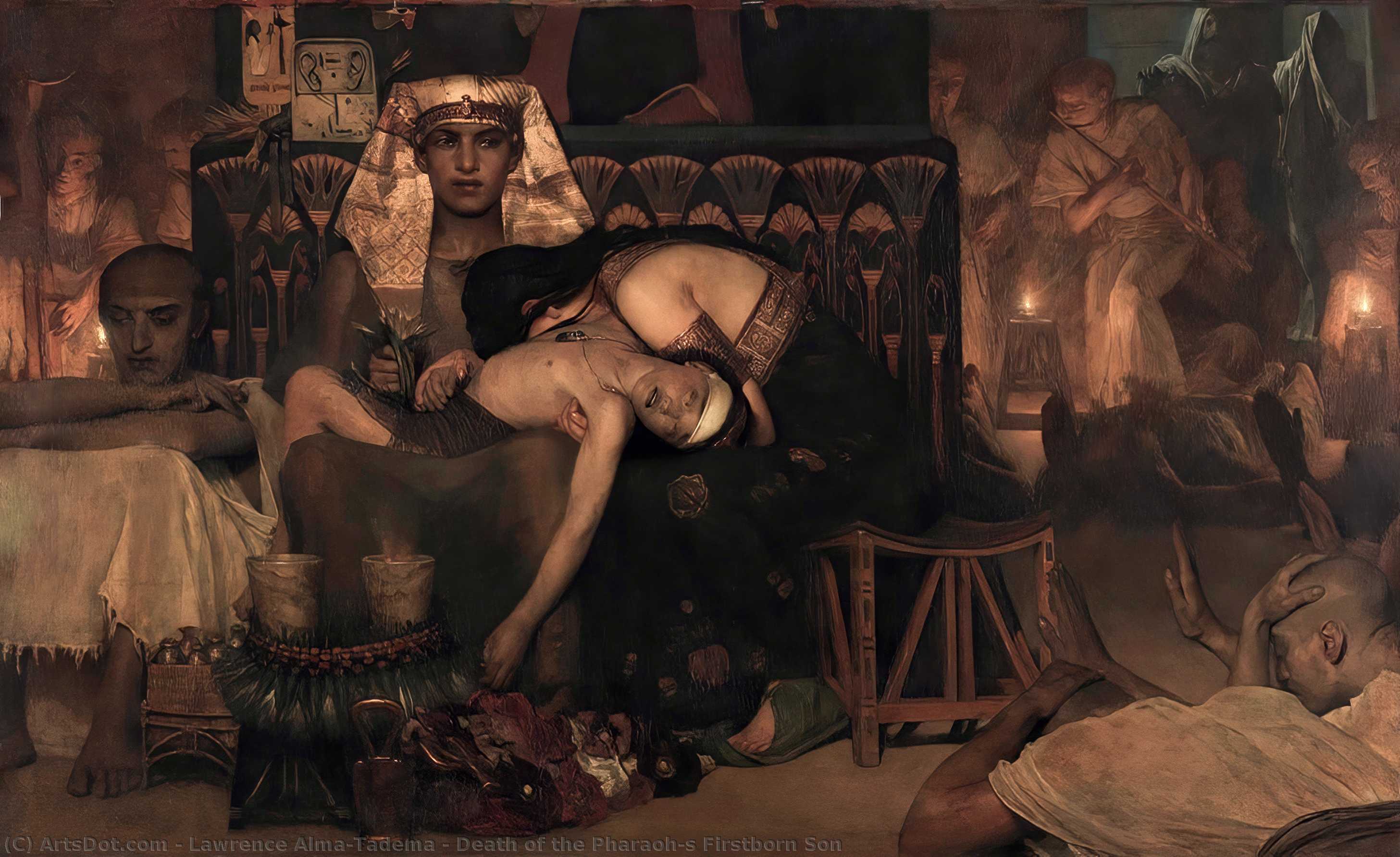 Death Of The Pharaoh-s Firstborn Son — Lourens Alma Tadema