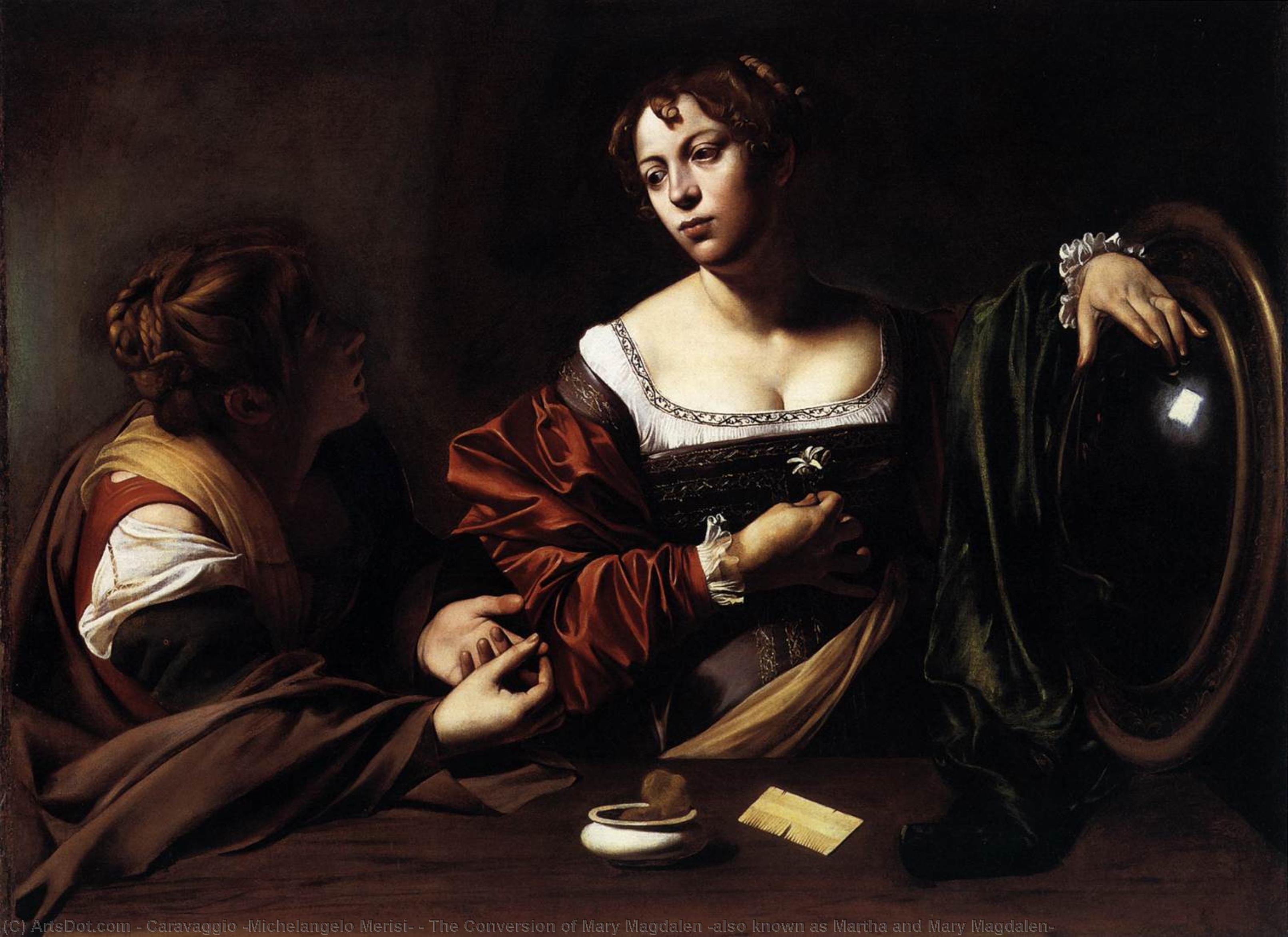 Die Umkehr Mariä Magdalenas (auch Martha Und Maria Magdalena) — Karavaggio