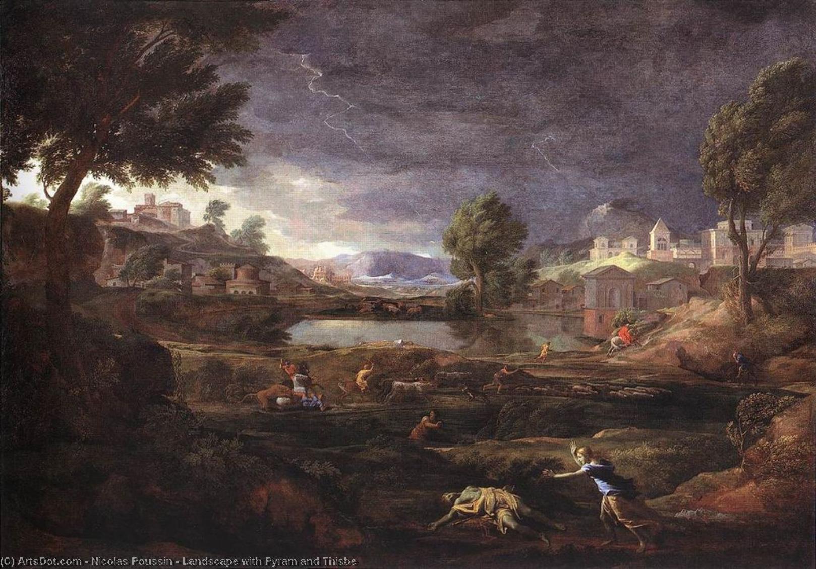 Landscape With Pyram And Thisbe — Nikolás Poussin
