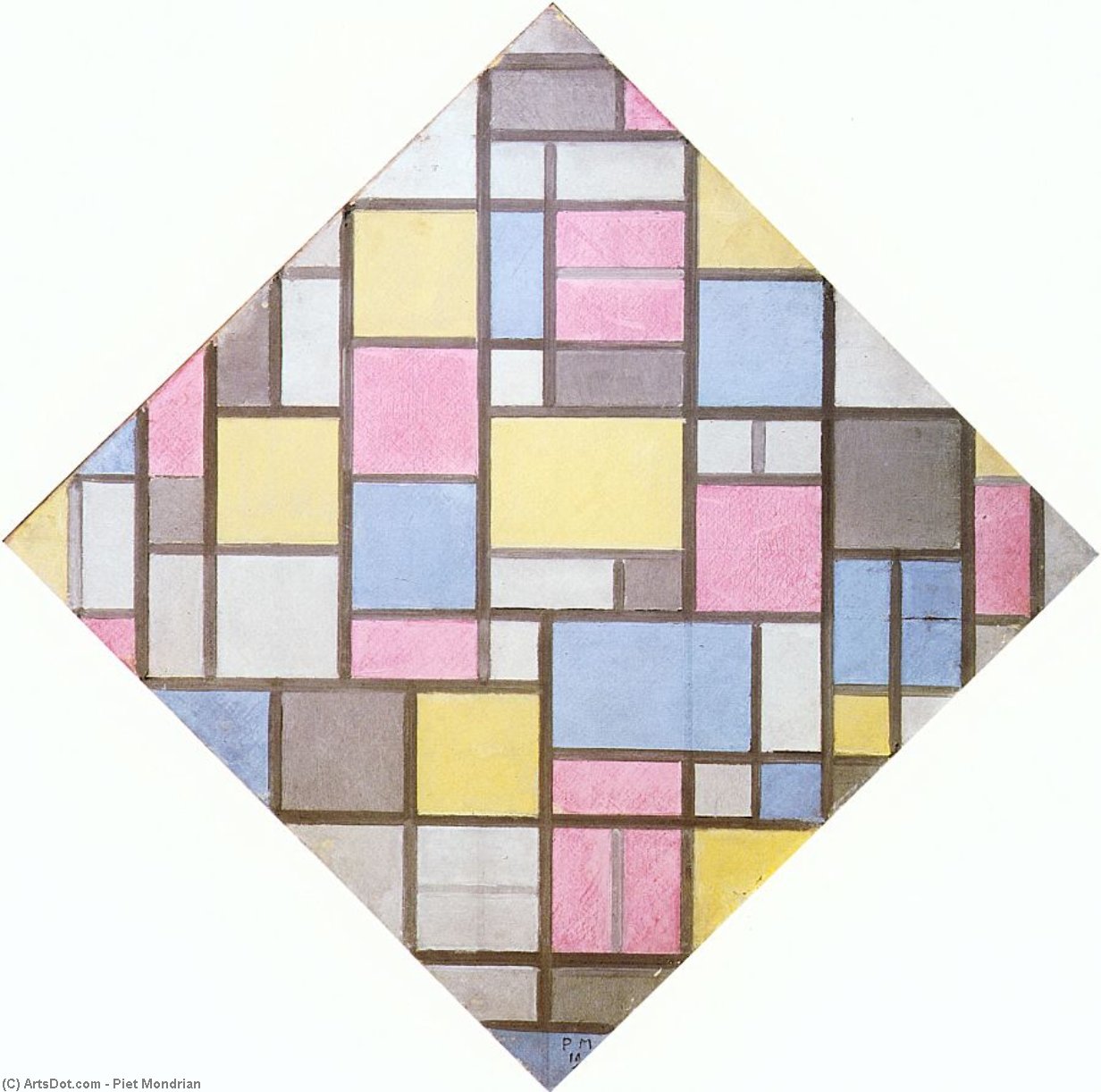 Composition With Grid Vii — Piet Mondrian