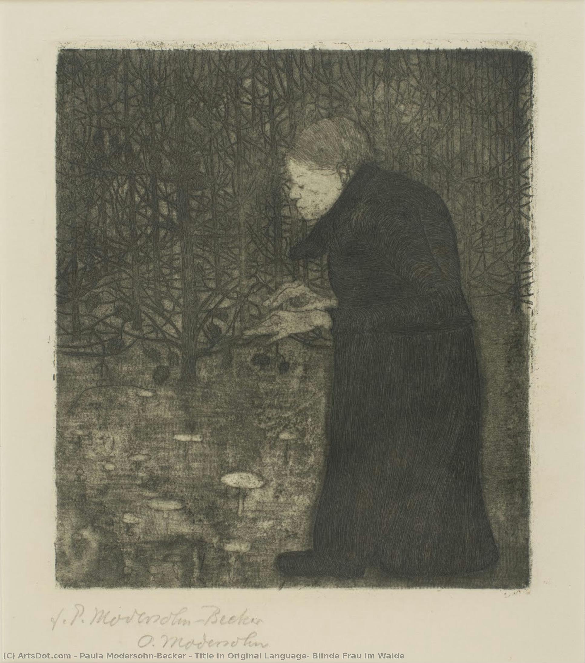 Title In Original Language: Blinde Frau Im Walde — Paula Modersohn-becker