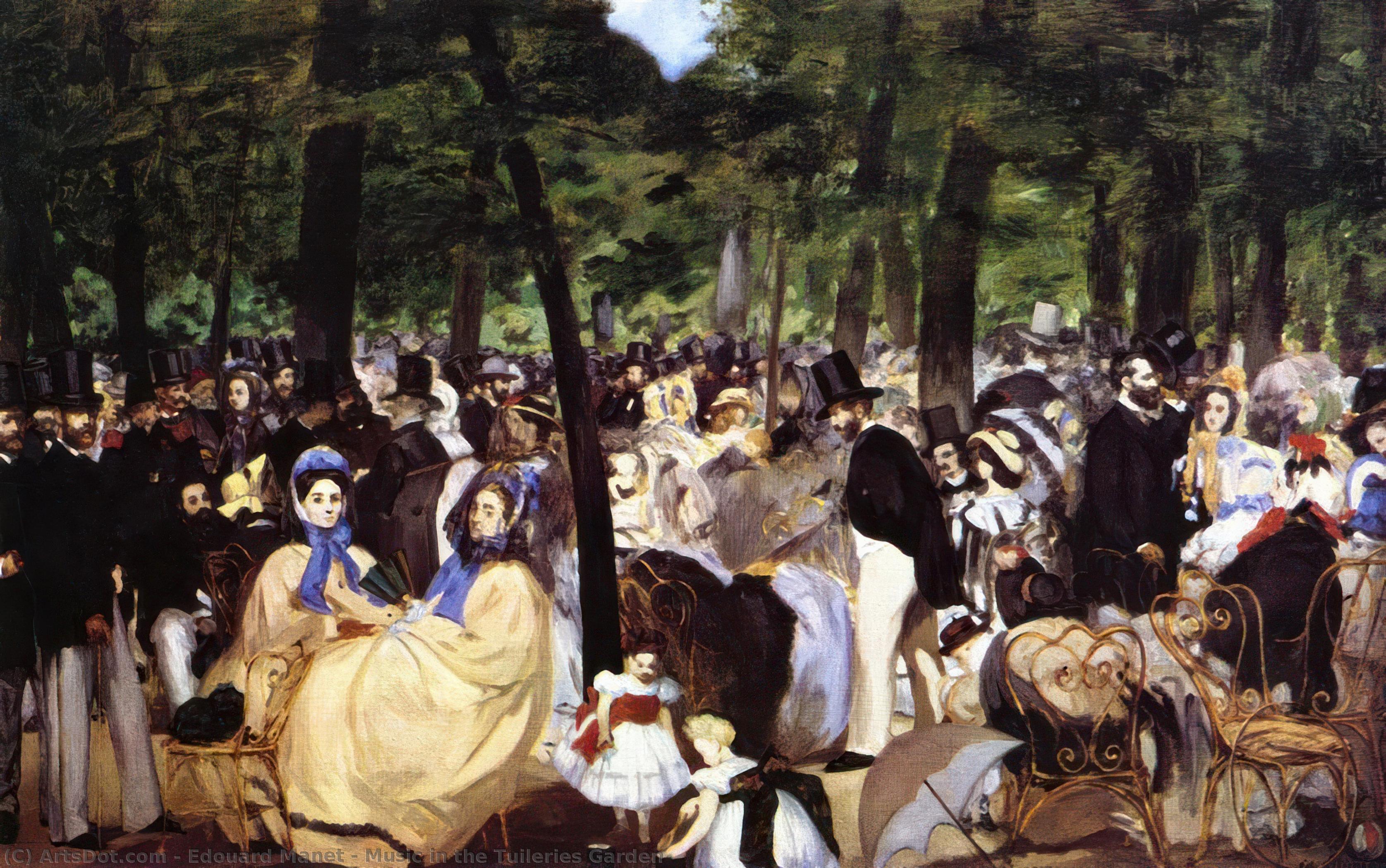Musik V Tuilerijskem Vrtu — Édouard Manet