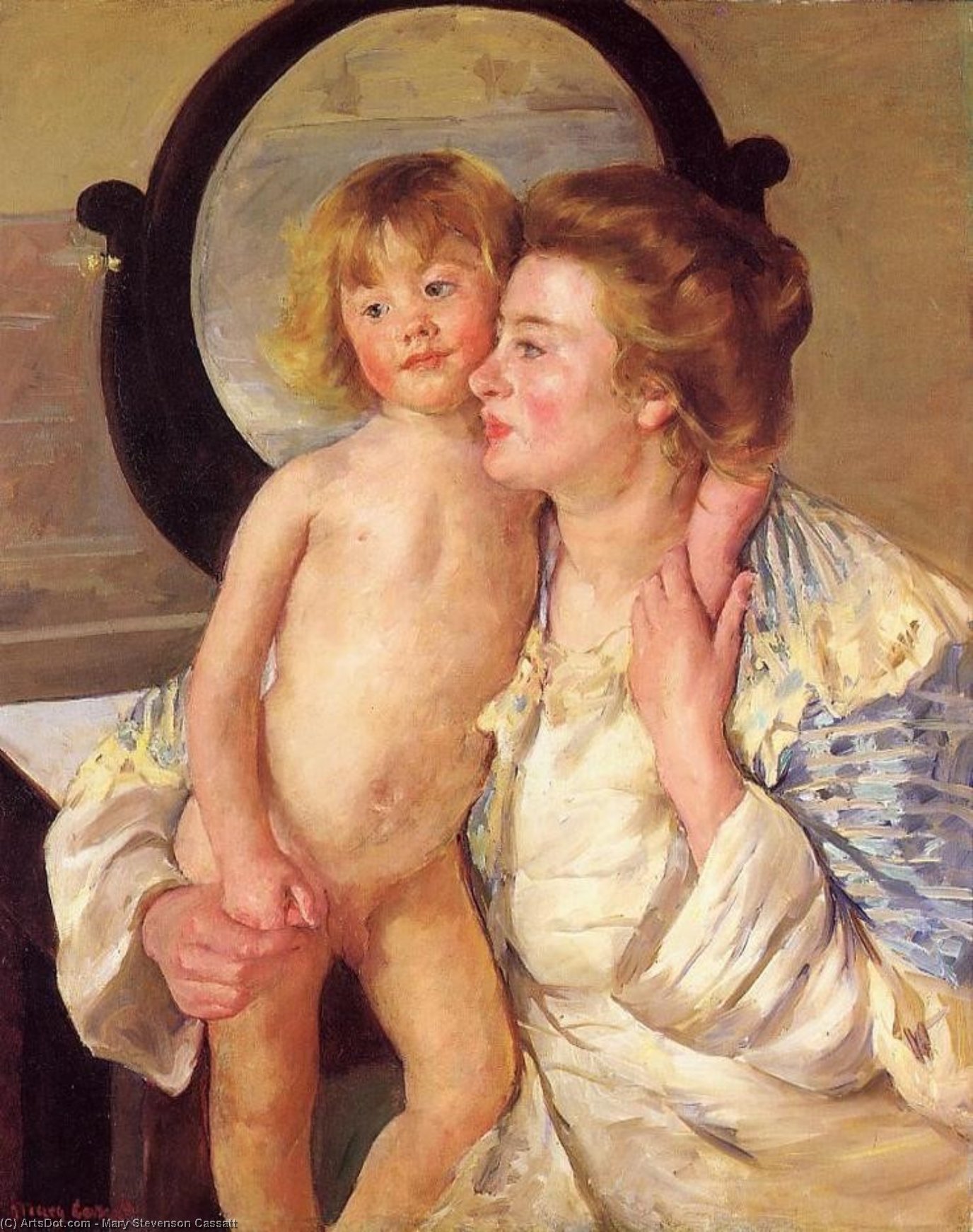 Mother And Child (also Known As The Oval Mirror) — Mary Stevenson Cassatt