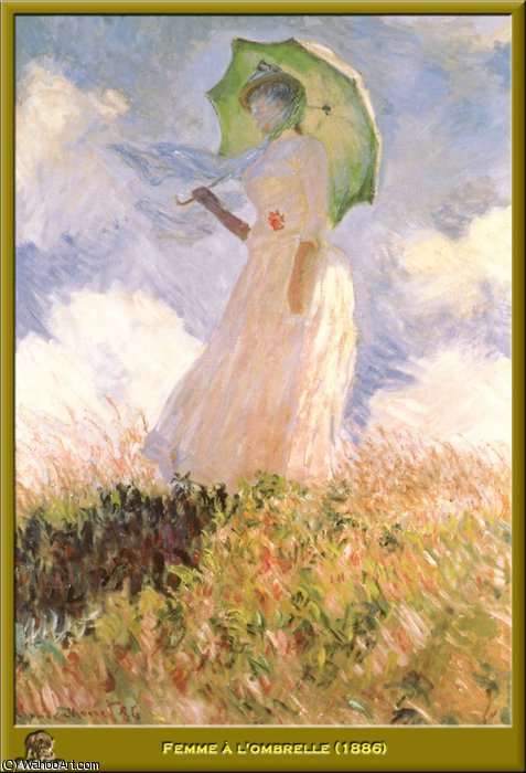 Donna Con Ombrello Rivolta A Sinistra — Claude Monet