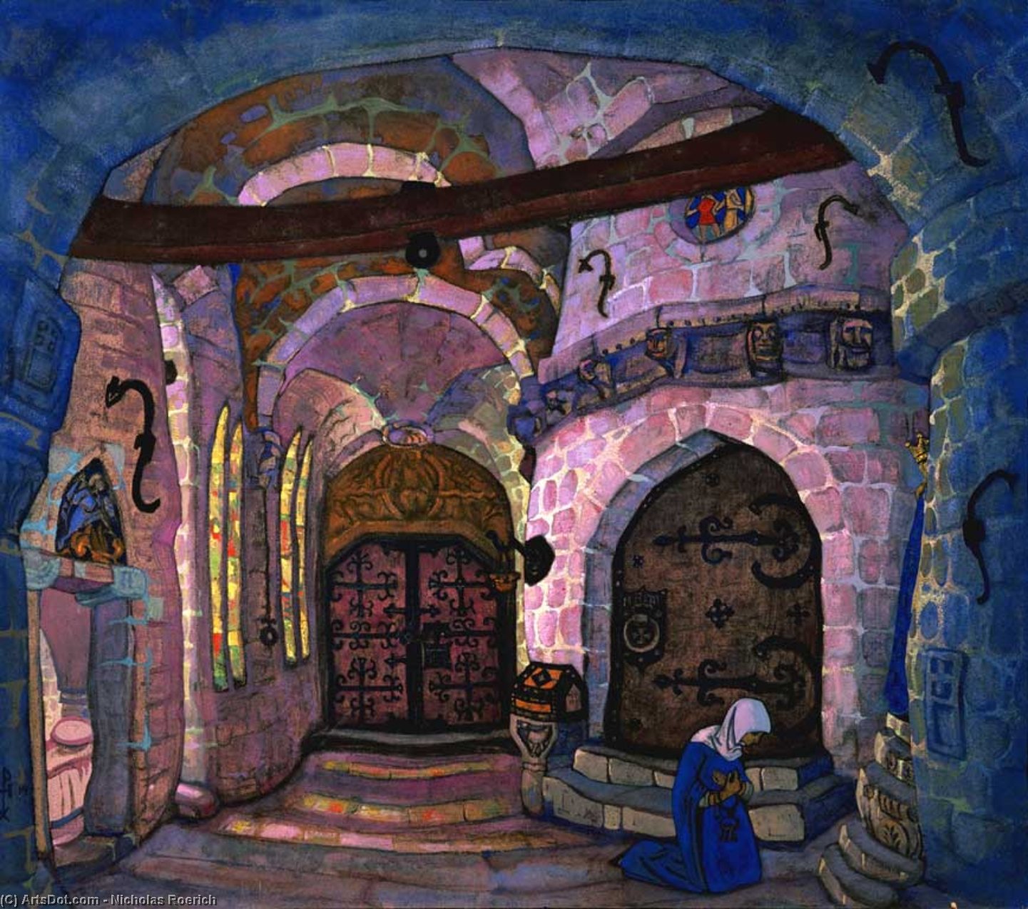 V Klášteru — Nikolai Roerich