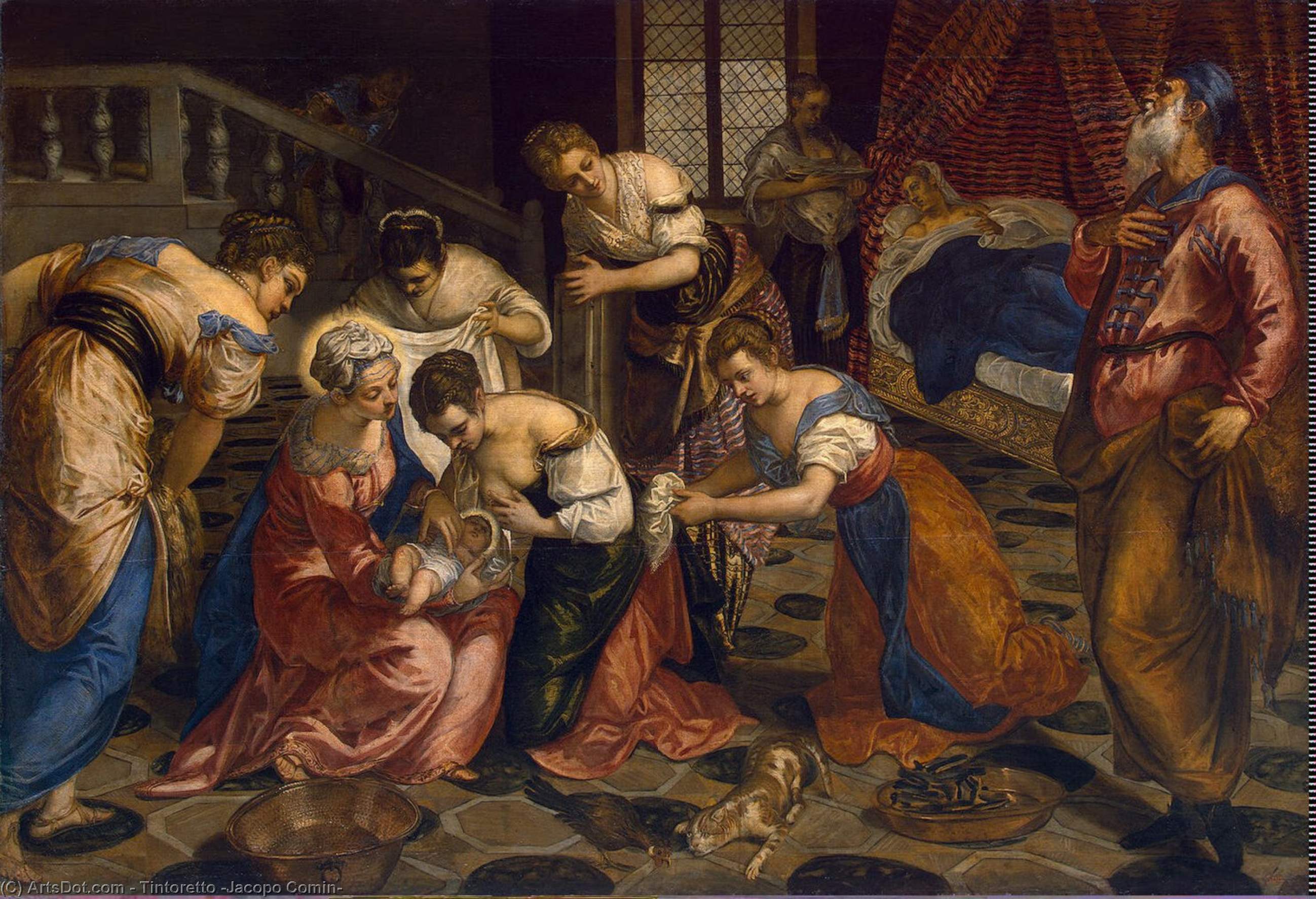 Fødslen Af Johannes Døberen — Tintoretto