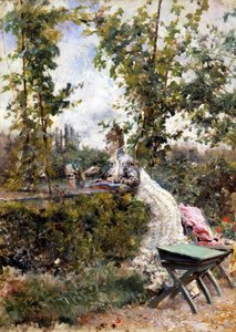 Waiting (berthe In The Countryside) — Giovanni Boldini