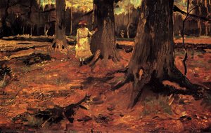 Girl In White In The Woods — Vincent Willem Van Gogh