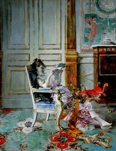 Girl Reading In A Salon — Giovanni Boldini