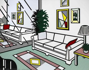 Interior With Mirrored Wall — Roy Lichtenstein