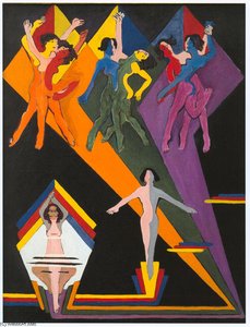 Dancing Girls In Colourful Rays — Ernst Ludwig Kirchner