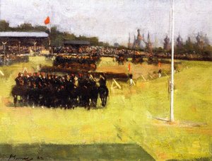 The Musical Ride Of The 15th Hussars During The Military Tournament, Glasgow International Exhibition — Sir John Lavery