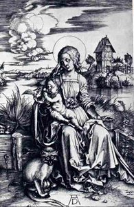 La Madone Au Macaque, Berlin Smpk — Albrecht Dürer, Maniérisme