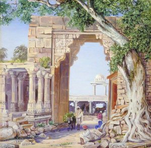 Elephant Gate and Neem Tree at Chittore, India