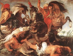 Hippopotamus And Crocodile Hunt — Peter Paul Rubens