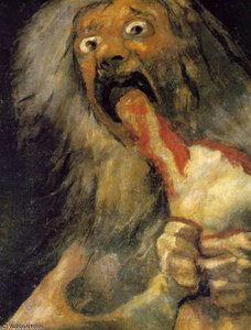 Saturn, Ca Detalj, Oil On Plaster R — Francisco José De Goya Y Lucientes