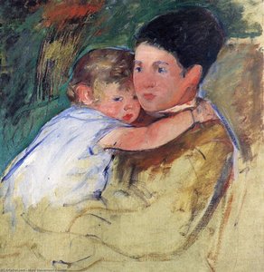 Sketch Of Anne And Her Nurse — Mary Stevenson Cassatt