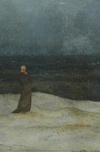Monk By The Sea, Dotted Retouchings, Whitish Discoloured — Caspar David Friedrich