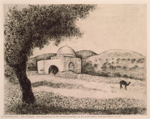 The Monument On The Tomb Of Rachel, On The Path Ephra (genesis Xxxv, 19 20) — Marc Chagall