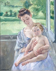 Mother And Child In The Conservatory — Mary Stevenson Cassatt