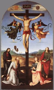 Crucifixion With Sts Mary Virgin, Mary Magdalen, John And Jerome — Raphael