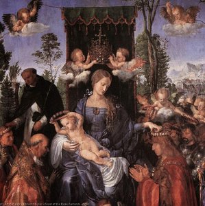 Feast Of The Rose Garlands (detail) — Albrecht Dürer