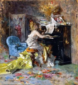 Woman At A Piano — Giovanni Boldini