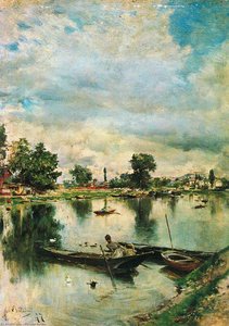 The Seine At Mont Valérien — Giovanni Boldini