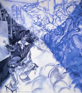 Self Portrait With Muse (dream) — Marc Chagall