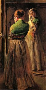 Girl With A Green Shawl — Joseph Rodefer Decamp