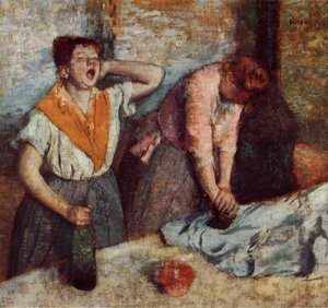 Laundry Girls Ironing — Edgar Degas