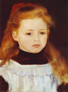 Little Girl In A White Apron (also Known As Portrait Of Lucie Berard) — Pierre-auguste Renoir