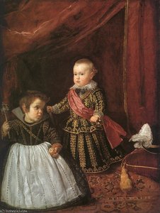 Prince Balthasar Carlos With A Dwarf — Diego Rodríguez De Silva Y Velázquez, Baroque