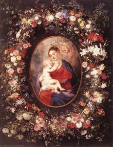 The Virgin And Child In A Garland Of Flower — Peter Paul Rubens