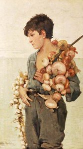 A Venetian Boy Onion Seller — Hilda Montalba