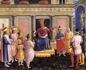 Saint Cosmas and Saint Damian before Lisius (San Marco Altarpiece)