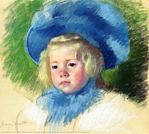 Head Of Simone In A Large Plumes Hat Looking Left — Mary Stevenson Cassatt
