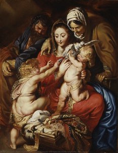 The Holy Family With Saint Elizabeth, Saint John, And A Dove — Peter Paul Rubens