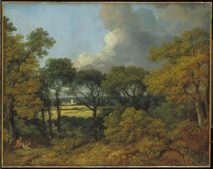 Wooded Landscape With A Peasant Resting — Thomas Gainsborough
